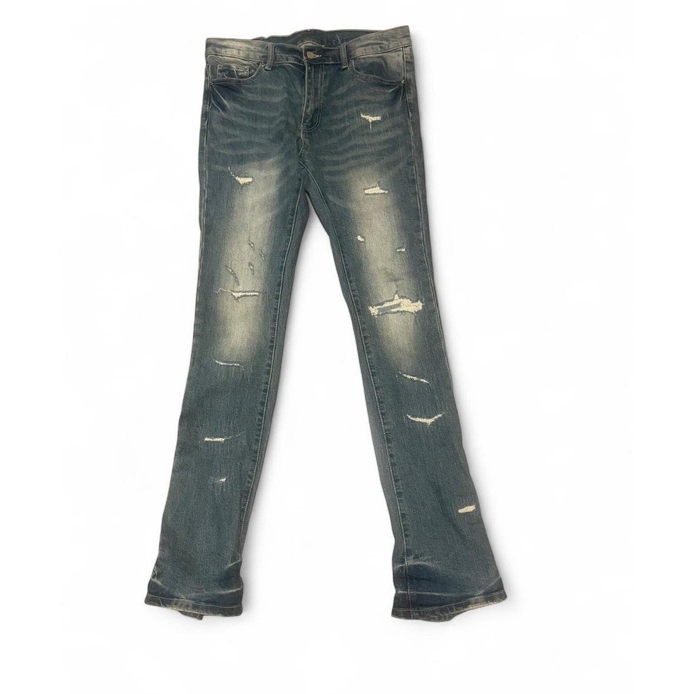 MNML Jeans Men Size 33 Distressed Stacked